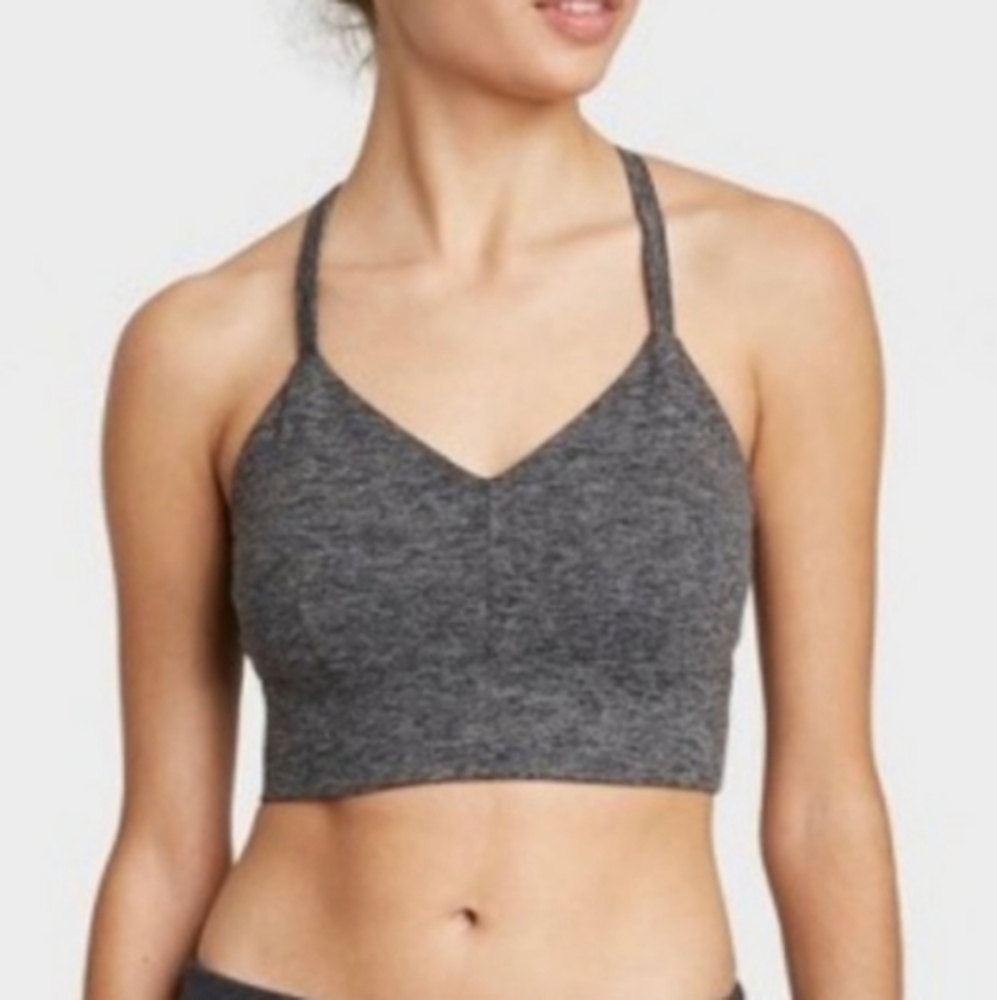 JoyLab Strappy Longline Brushed Jersey Sports Bra